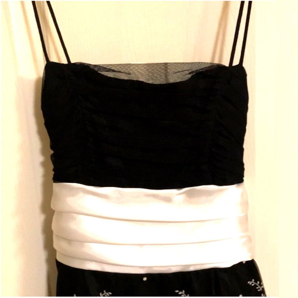 Blondie Nites Black/White Embellished Formal Dress - Picture 5 of 5